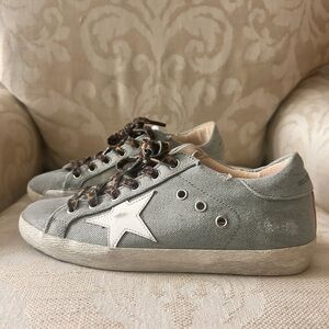 Golden Goose Superstar Blue Denim and Leather